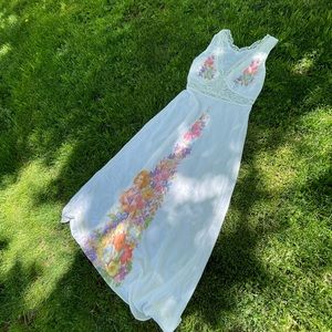 Floral Lace Vintage Long Nightgown size M
